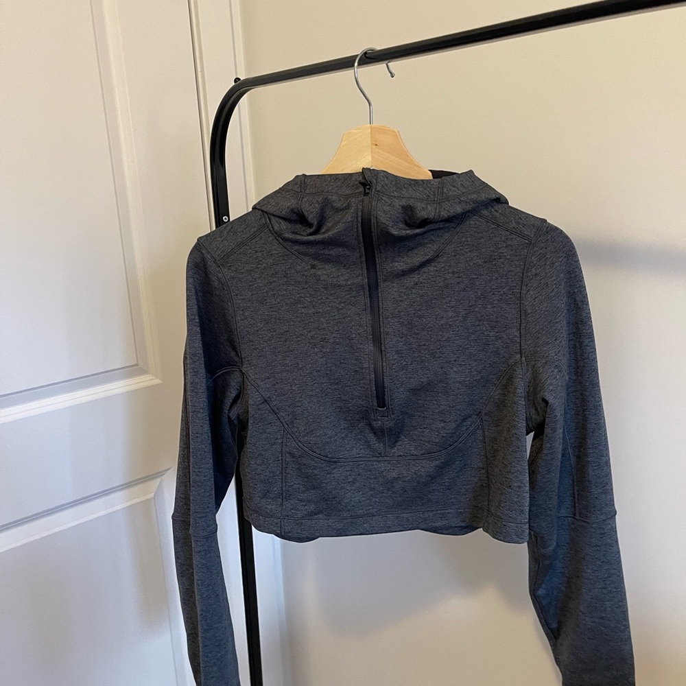 lululemon athletica Gray Cropped Hoodie